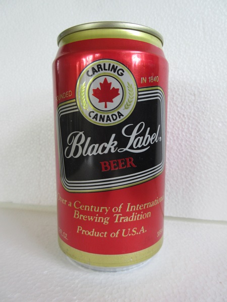 Black Label - red - Heileman - Carling Canada - 'Beer' in red